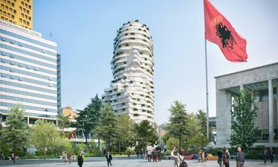 What the Marble Arch Mound architects did next: a skyscraper shaped like Albania’s national hero