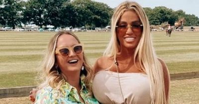 Braless Katie Price breaks cover after Carl Woods TikTok split hack without kids at Polo