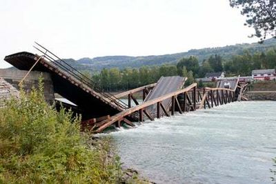 10-year-old bridge collapses in Norway, sending vehicles flying