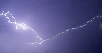 Spectacular footage shows lightning bolts pierce Scots skies during thunderstorms
