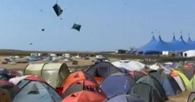 Boardmasters Festival hit by 'mini tornado' sending campers' tents flying 100ft in air