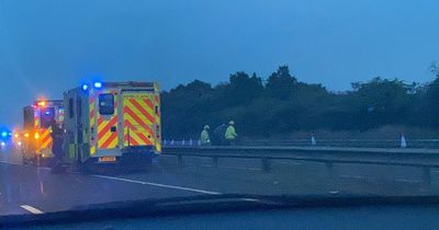 Woman taken to hospital with serious injuries after car flips over on A19