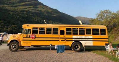 Edinburgh iconic American school bus used as a 'hostel on wheels' up for sale