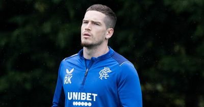 Ryan Kent and James Sands take part in Rangers training ahead of PSV Champions League test