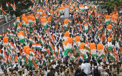 Congress takes out mega Freedom March in a show of strength