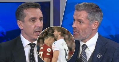Jamie Carragher and Gary Neville explain Darwin Nunez 'moment of madness' as Liverpool man sees red