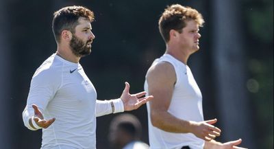 Baker Mayfield, Sam Darnold to split 1st-team reps in practices vs. Patriots