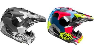 Arai Offers MX-V Helmet In New Block Graphics By Drudi Performance