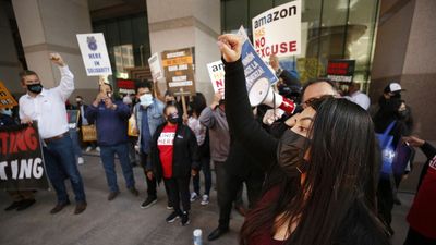 Southern California Amazon workers walk off job in protest of working conditions