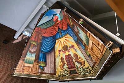 Long-hidden synagogue mural gets rehabbed, relocated