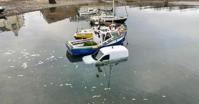 East Lothian tradesman finds work van submerged in local harbour