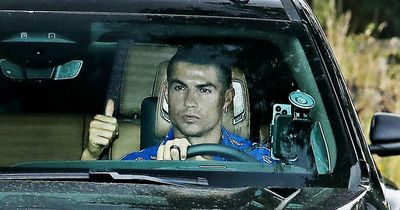 Cristiano Ronaldo and Man Utd players arrive for training after demand to club's board