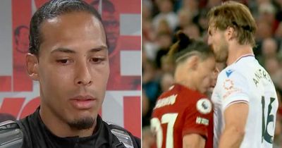 Virgil van Dijk orders Darwin Nunez to "control himself" after red card costs Liverpool