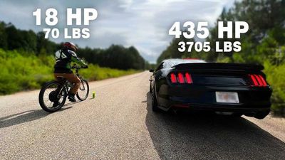 Watch This Homemade E-Bike Drag Race A Ford Mustang GT