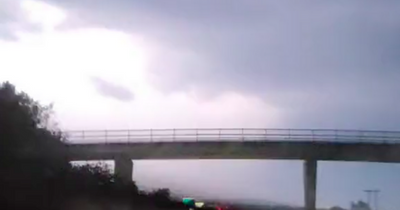 West Lothian woman captures spectacular lightning storm in heart-stopping video