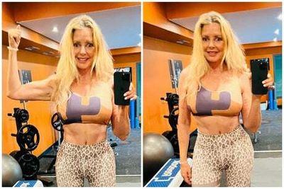 Carol Vorderman, 61, shows off abs in gym workout snap