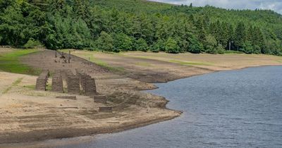 Long-lost ruins of church submerged in reservoir finally unearthed in heatwave