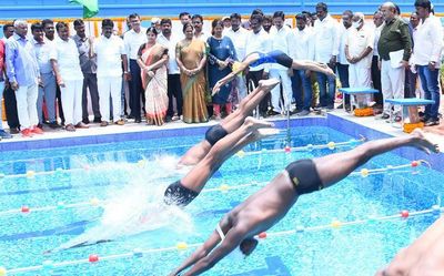 Andhra Pradesh: Renovated swimming pool inaugurated in Vijayawada