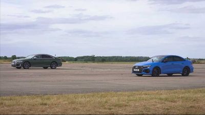 Watch Audi RS3 Drag Race Audi S8 In Close Super Sedan Showdown