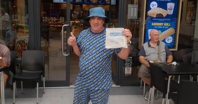 Liverpool's 'famous Mr Greggs' visits shops head to toe in merch