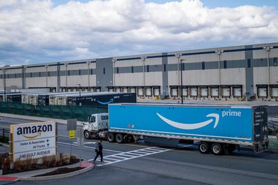 Amazon workers in San Bernardino stage walk out to protest low pay and safety conditions