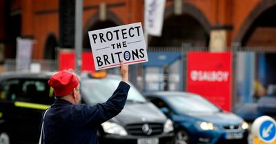 Peterloo campaigners hold protest at Britons Protection pub saying new skyscraper next to it would 'trample on our history'