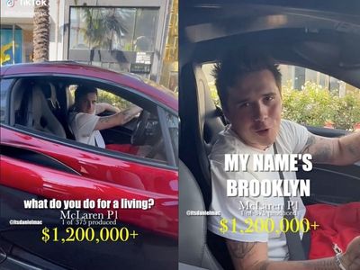 Brooklyn Beckham says he’s a ‘chef’ when TikToker asks how he afforded £1.2m car