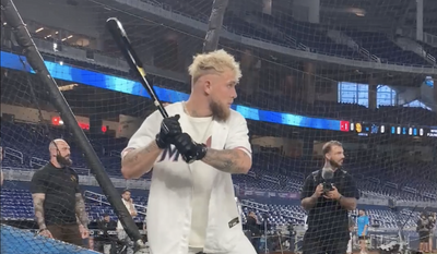 MLB fans roasted Jake Paul for his laughable swing during Marlins batting practice