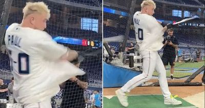 Jake Paul strikes out as YouTube star misses three pitches at baseball game