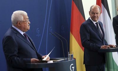 Uproar after Mahmoud Abbas in Berlin accuses Israel of ’50 Holocausts’