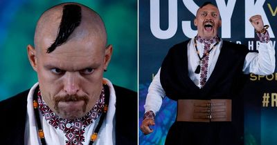 Oleksandr Usyk does maths puzzle and belts out song at Anthony Joshua face-off