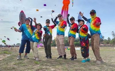 Superman, whales and pigs took to the skies, as kite fliers participated at the Tamil Nadu International Kite Festival