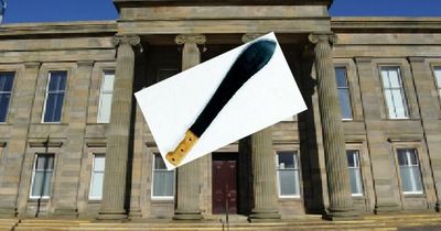 Lanarkshire knife thug threatened to 'plug' cop before being found carrying a machete