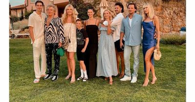 Rod Stewart poses with his eight children on Italian getaway as wife Penny's heart is 'bursting'