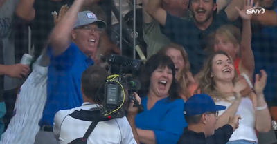 Mets top prospect Brett Baty absolutely crushed a home run on his first-ever MLB swing and his family went bonkers