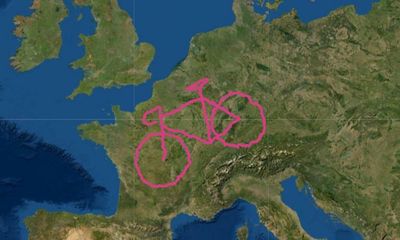 Couple draw giant 4,500-mile GPS bicycle across Europe