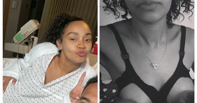 Little Mix star Leigh-Anne Pinnock shares never seen before snaps from labour and breastfeeding her twins as they turn one