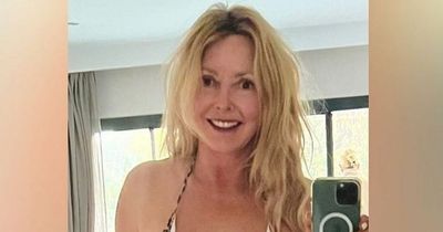 Carol Vorderman drops 'over a dress size' and strips to bikini and denim hot pants