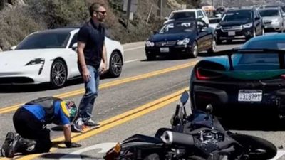 Ouch! Motorcycle Rear-Ends $2M Rimac Nevera On Pacific Coast Highway