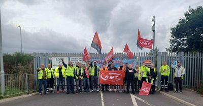 Edinburgh Council workers form picket line at waste depot as strikes begin