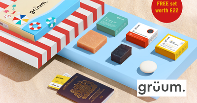 Get a FREE Luxury Skin & Hair Travel Set from grüum with your Sunday Mail - Just pay postage