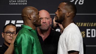 UFC 278 video: Kamaru Usman, Leon Edwards face off at press conference