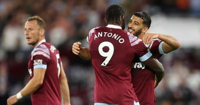 Michail Antonio’s goal proves crucial as West Ham hold first leg Viborg advantage after scare