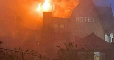 Fire rips through abandoned Scottish hotel as crews battle blaze through night