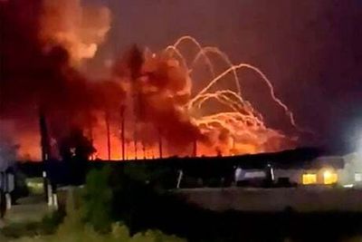 Ukraine war: Explosions rock munitions store inside Russia as villages are evacuated