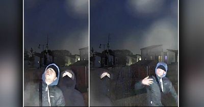 Police hunting for these two males after motorbike stolen from outside home