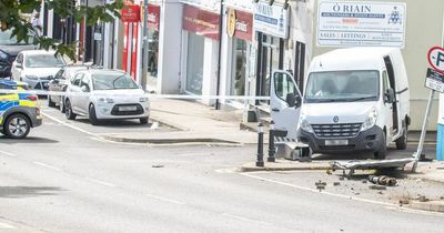 Man seriously injured after van 'loses control' in busy Donegal town as gardai shut road