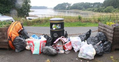 Feckless Midlothian vandals torch trees and dump litter at local beauty spot
