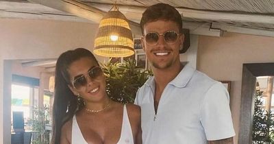 Love Island star Luca Bish admits he's 'punching' as he poses with Gemma Owen