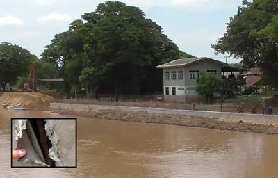 Shoddy flood wall upsets Ang Thong residents